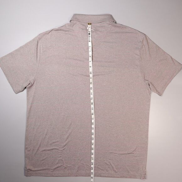 Anderson Ord Men’s XL Performance Golf Polo Shirt Gray Stripe Short Sleeve - Picture 7 of 8